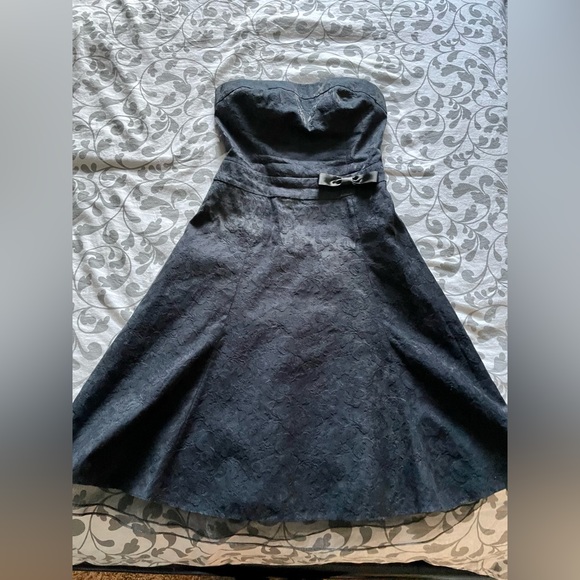 Strapless Damask Vintage Dress in Black Smartset - Picture 4 of 5